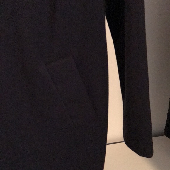 EUC MICHAEL KORS LONG SLEEVE DRESS GOLD CLIPS & EXPOSED BACK ZIP FRONT POCKETS - Picture 6 of 10